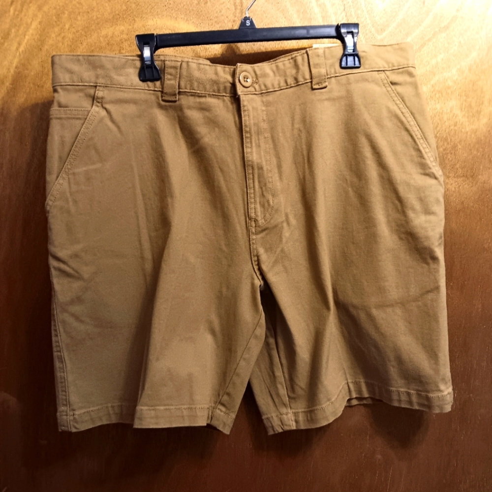 Reel Legends Men's Brown Flat Front Shorts